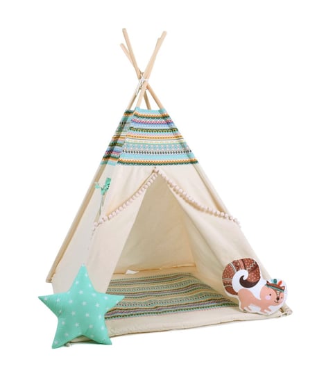 Namiot tipi dla dzieci, bawełna, wiewiórka, indiańska przygoda Sówka Design
