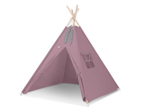 Namiot Tipi dla dzieci + zawieszki pióra - róż retro Bobono