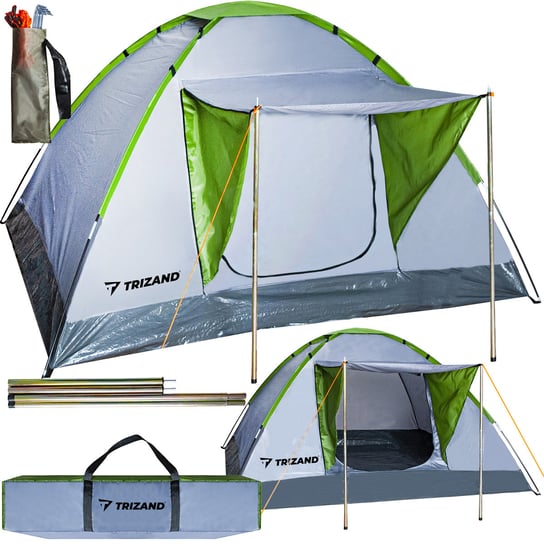 Namiot Turystyczny 4-Osobowy Camping Iglo + Daszek TRIZAND Trizand