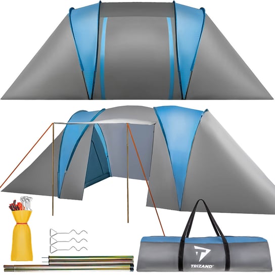 Namiot Turystyczny dla 4 Osób + Przedsionek 6000mm TRIZAND Trizand
