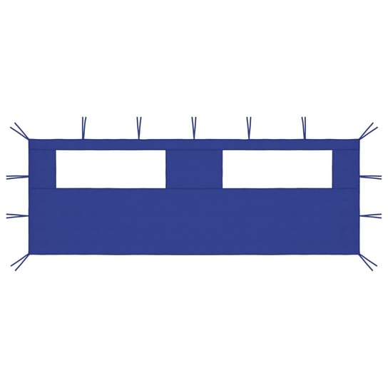 Namiot z oknami, niebieski, 590x200cm, 70g/m² Zakito