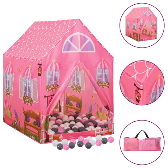 Namiot zabawowy dla dzieci - różowy, 69x94x104 cm Zakito