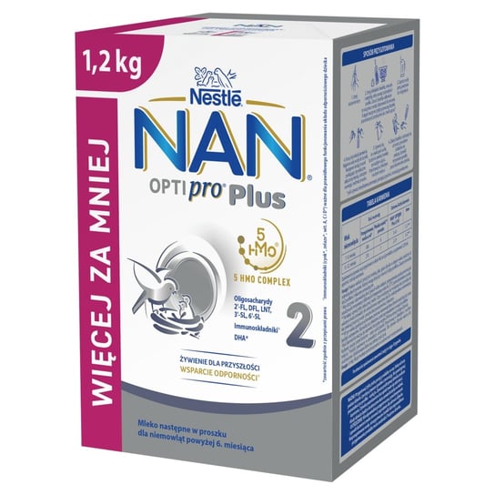 NAN OPTIPRO PLUS 2 MLEKO NASTĘPNE 1,2 KG (2 X 600 G) Nestle