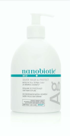 Nanobiotic Med Silver Wash Protect, mydło w żelu do rąk i ciała ze srebrem aXonnite, 500ml Nano-tech