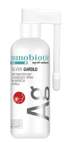 NANOBIOTIC Silver Gardło 30 ml spray do gardła ze srebrem NANOBIOTIC