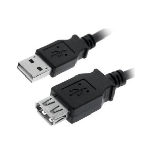 NanoCable 10.01.0202-BK - Przedłużacz USB 2.0, męski, czarny, 1 m Konik