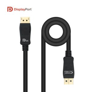 NANOCABLE 10.15.2501-L150 – Kabel DISPLAYPORT 1.4 z certyfikatem VESA, rozdzielczość do 8 K przy 60 Hz, kolor czarny, 1,5 m Konik