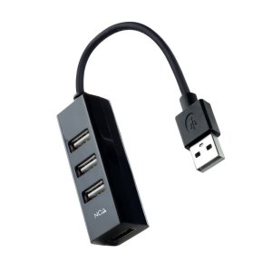 NANOCABLE 10.16.4404 - Hub USB 2.0 z 4 portami USB 2.0, USB-A/męski na USB 2.0/żeński, czarny, 15 cm Inna marka