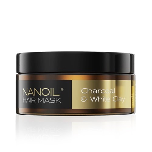 Nanoil Charcoal & white clay hair mask maska do włosów z węglem 300ml Nanoil