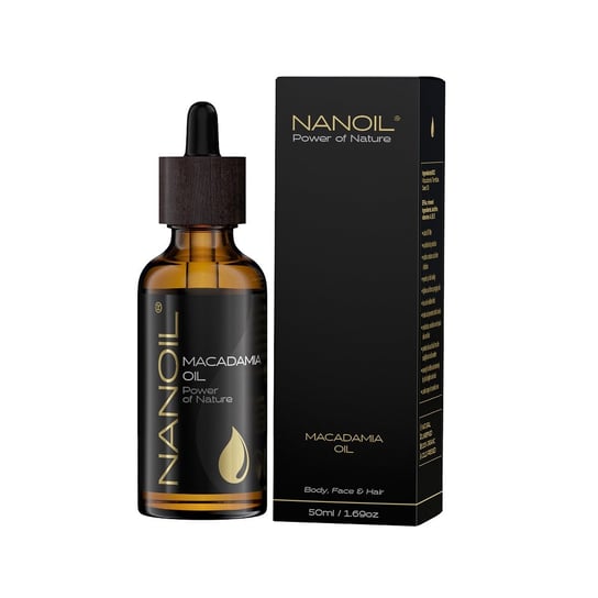 Nanoil Macadamia Oil, Olej makadamia do pielęgnacji włosów i ciała 50ml Nanoil