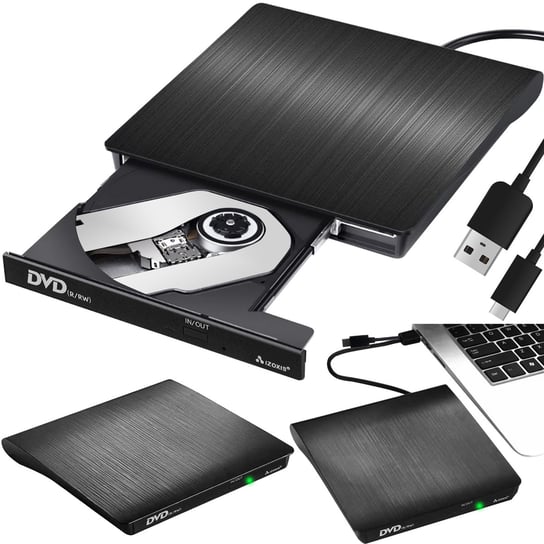 Napęd CD-R DVD Zewnętrzny Nagrywarka USB 3.0 Typ C IZOXIS Izoxis
