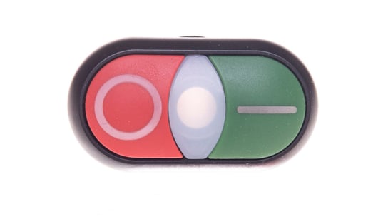 Napęd przycisku podwójny zielony/czerwony /O-I/ z podświetleniem z samopowrotem M22S-DDL-GR-X1/X0 216701 Eaton