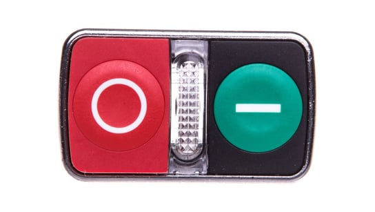 Napęd przycisku podwójny zielony/czerwony /O-I/ z podświetleniem z samopowrotem ZB4BW7L3741 Schneider Electric