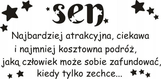 Napis na ścianę do sypialni naklejka 100x50cm wybór koloru - Sen... 99 Naklejkolandia