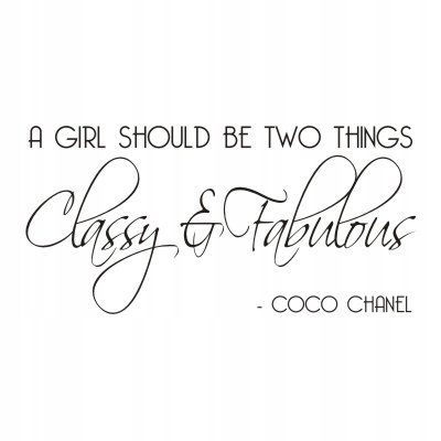 Napis na ścianę naklejka 100x50cm wybór koloru cytat -Coco Chanel 113 Naklejkolandia