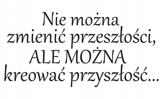 Napis na ścianę naklejka Nie można zmienić... 65, 200x100 cm Naklejkolandia