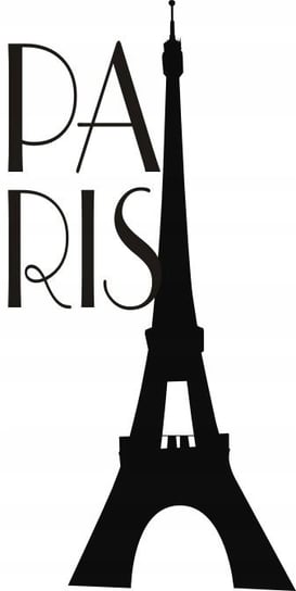 Napis na ścianę naklejka Paris, Paryż Eiffel 144, 200x100 cm Naklejkolandia