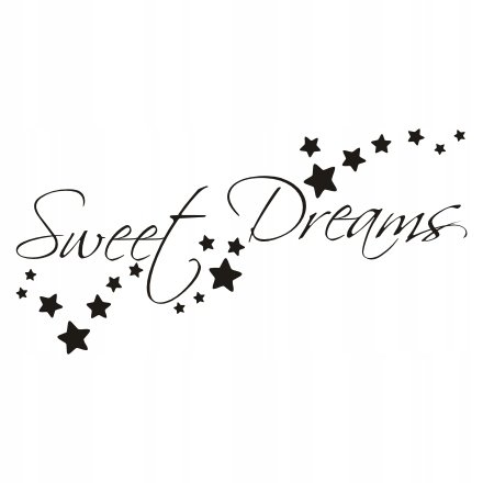 Napis na ścianę, naklejka - Sweet Dreams - 259, 240x120 cm Naklejkolandia