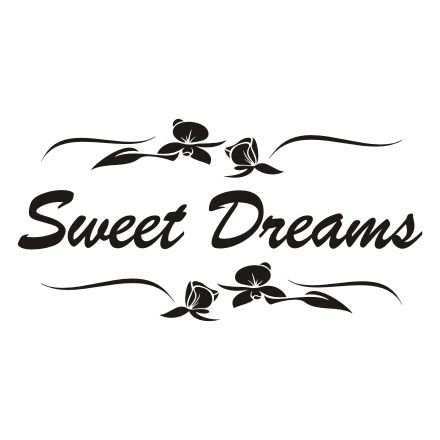 Napis na ścianę naklejka sypialni Sweet Dreams 254, 150x75 cm Naklejkolandia