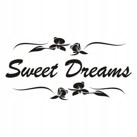 Napis na ścianę naklejka sypialni Sweet Dreams 254, 200x100 cm Naklejkolandia