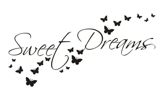Napis na ścianę słodkich snów naklejka 120x60cm wybór koloru - Sweet Dreams - 48 Naklejkolandia