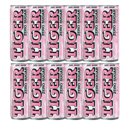 NAPOJ ENERGETYCZNY TIGER WILD STRAWBERRY ZERO SUGAR 250ml x12 Inna marka