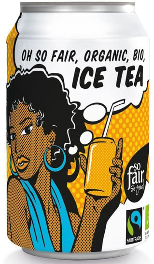 NAPÓJ GAZOWANY O SMAKU HERBATY ICE TEA FAIR TRADE BIO 330 ml (PUSZKA) - OXFAM Oxfam Fair Trade