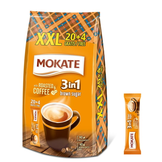 Napój Kawowy 3w1 Instant Brown Sugar 3in1 Mokate Mix Kawowy 24szt Mokate