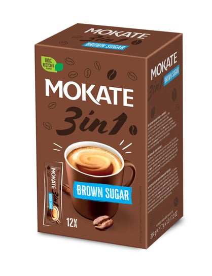Napój Kawowy 3w1 Instant Brown Sugar Mokate Mix Kawowy brązowy cukier 12x Mokate
