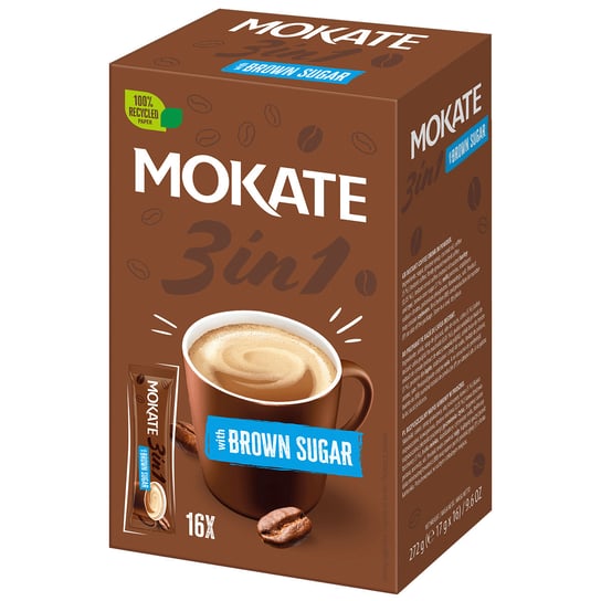 Napój Kawowy Kawa Rozpuszczalna 3w1 Instant Brown Sugar Mokate 17g x 16szt Inna marka