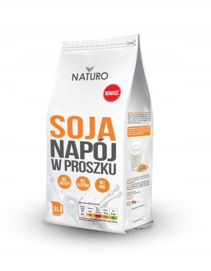 Napój Sojowy w Proszku Naturo Bezglutenowy BEZ GMO 300g Naturo