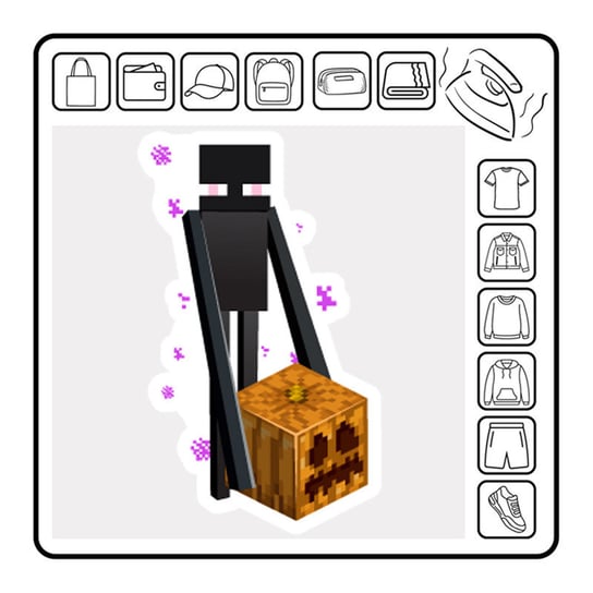 Naprasowanka Enderman termo naklejka minecraft steve alex game gry 1 ZebraShop