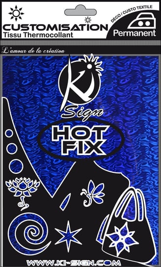 Naprasowanka holograficzna Fale Niebieski Ki-Sign