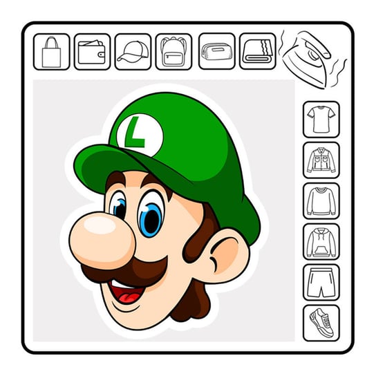 Naprasowanka luigi termo naklejka nintendo mario brothers retro vintage 25 ZebraShop