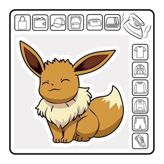 Naprasowanka pokemony eevee termo naklejka pokemon anime manga 12 ZebraShop