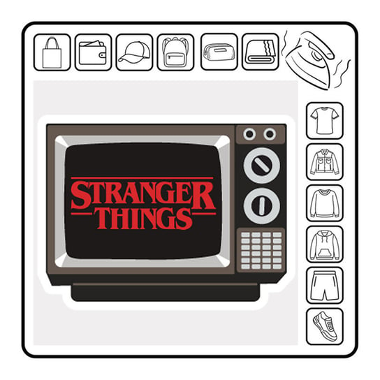 Naprasowanka retro tv termo stranger things serial netflix naklejka ZebraShop