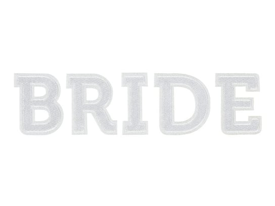 Naprasowanka ślubna BRIDE biała, 24 x 6 cm Inna marka