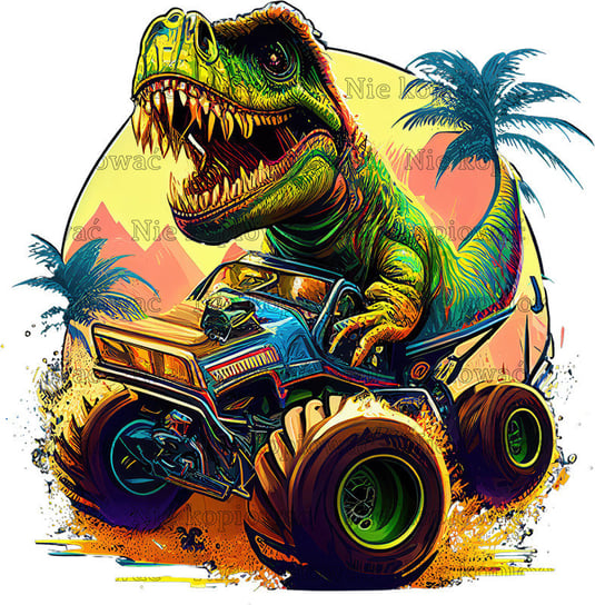 Naprasowanka T-Rex dinozaur monster truck 13 Zebra