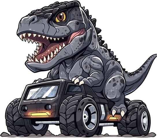 Naprasowanka T-Rex dinozaur monster truck 8 Zebra