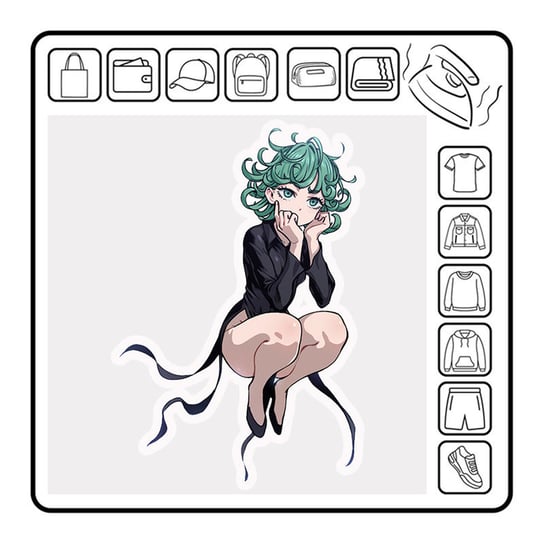 Naprasowanka termo naklejka anime manga one punch man tatsumaki 1 ZebraShop