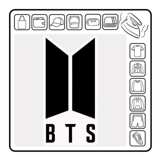 Naprasowanka termo naklejka bts kpop army pop muzyka 8 ZebraShop