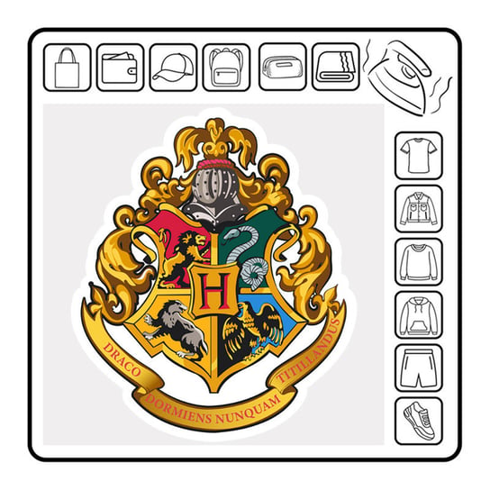 Naprasowanka termo naklejka harry potter hogwarts szkoła magii ZebraShop