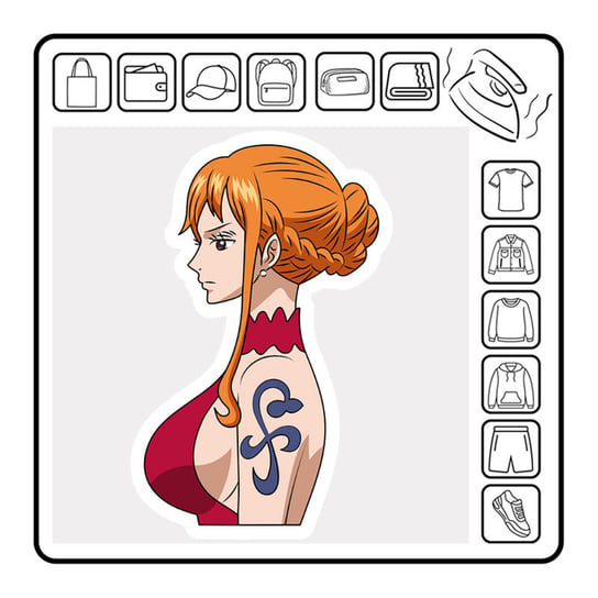 Naprasowanka termo naklejka one piece pirat anime manga nami 2 ZebraShop