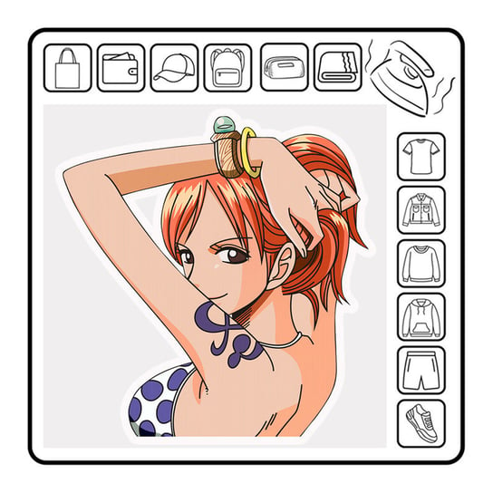 Naprasowanka termo naklejka one piece pirat anime manga nami ZebraShop