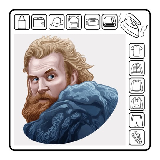 Naprasowanka termo naklejka Tormund GoT gra o tron sticker 3 ZebraShop