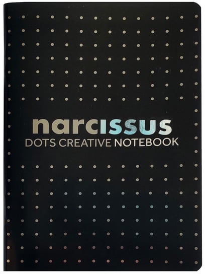Narcissus, Pakiet zeszytów A5 kropki, czarny, 56 kartek, 6 szt. Narcissus