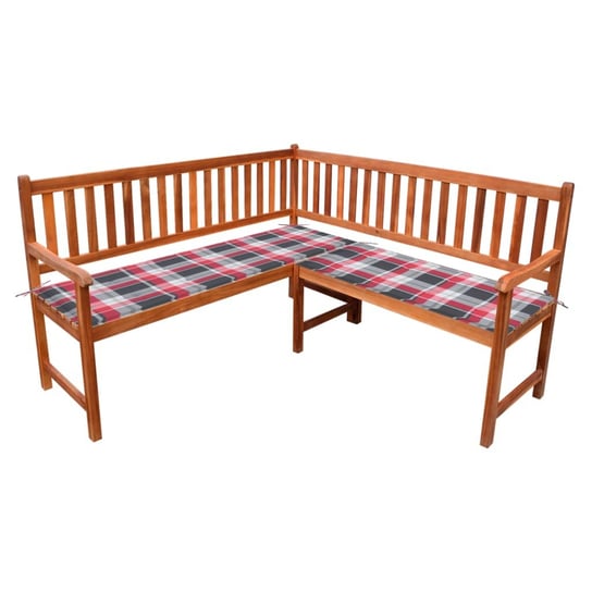 Narożna ławka ogrodowa z poduszkami, 150 cm, drewno akacjowe vidaXL