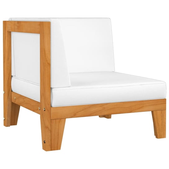 Narożna sofa drewniana, 68,5x68,5x62cm, kremowe po / AAALOE Inna marka