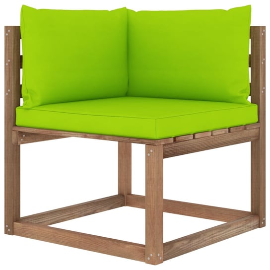 Narożna sofa ogrodowa z palet - 64x64x70 cm, brązo Zakito Europe