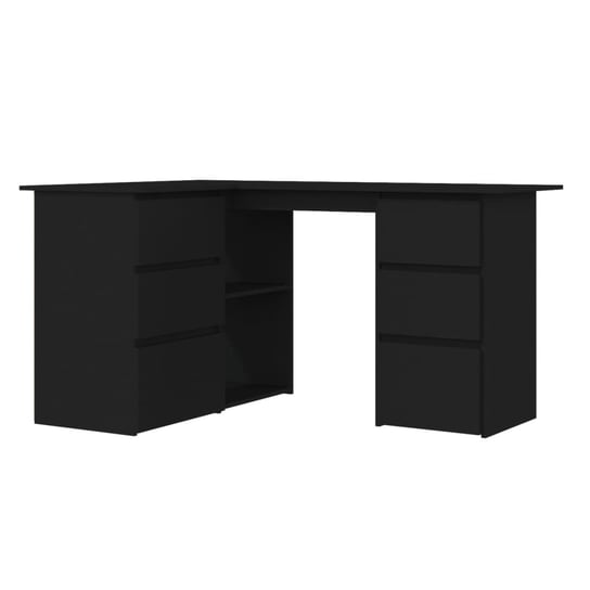 Narożne biurko komputerowe czarne 145x100x76 cm Zakito Europe
